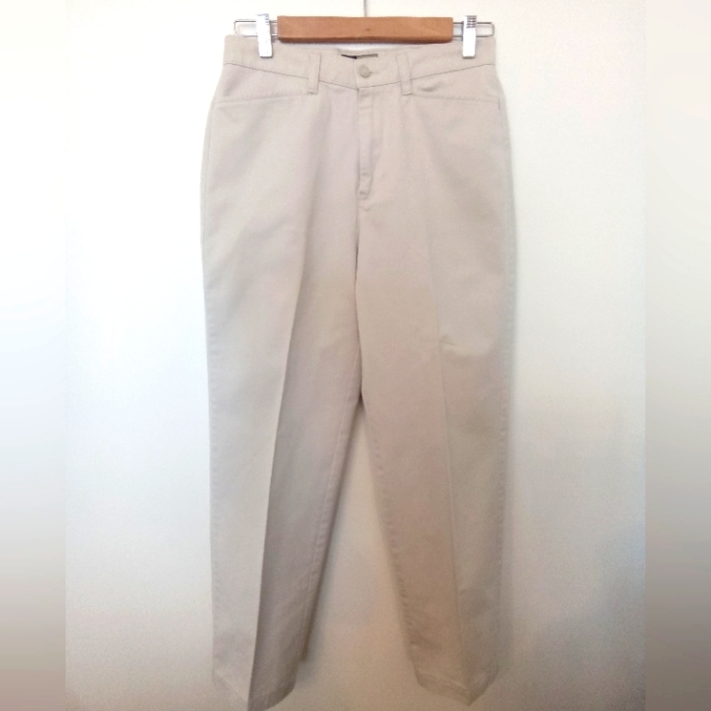 Vintage Dockers Women's Beige Mom Style Mid Rise Pocket Cotton Pants